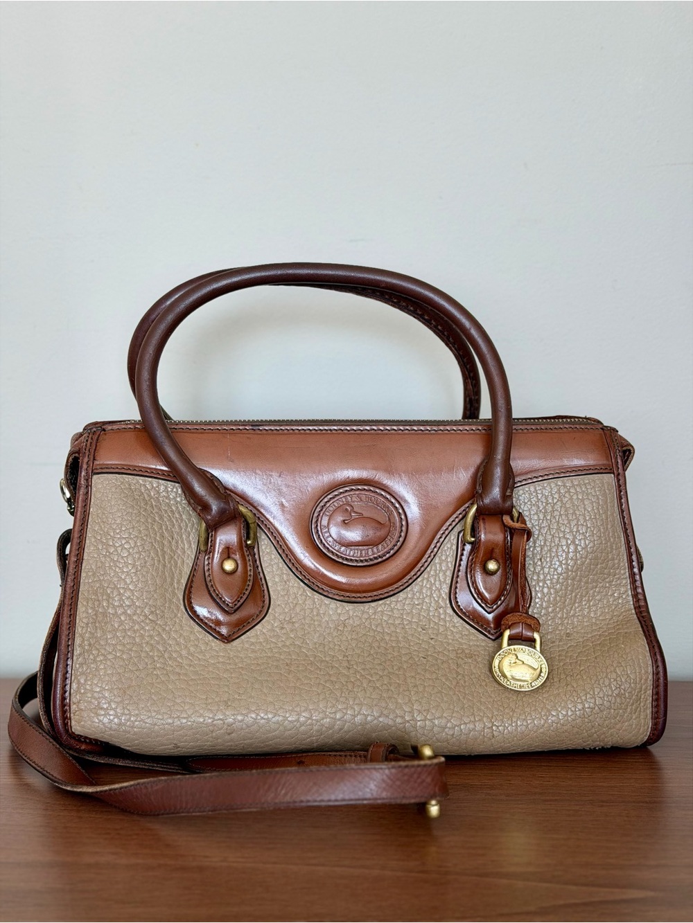 Vintage Dooney & Bourke AWL Leather Satchel Made in USA